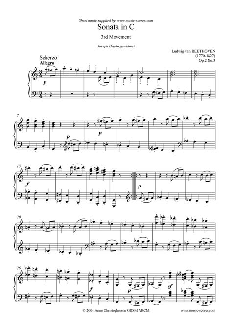 Free Sheet Music Sonata In G Iii Scherzo Trio Yoshiko Iwai